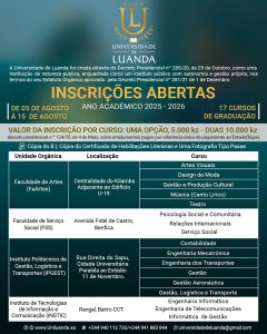 Inscrições para os Exames de Acesso 2025-2026